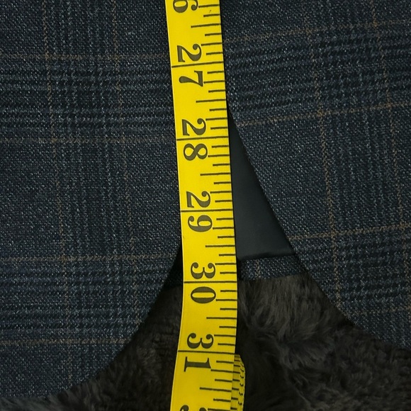 Joseph & Feiss Gold Wool 2 Button Blazer Navy Blue Plaid Pattern XL 44 R - Picture 11 of 14